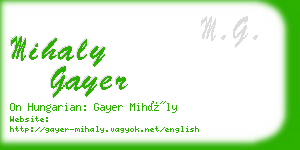 mihaly gayer business card